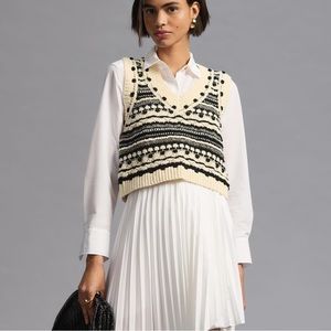 Anthropologie Pilcro V-Neck Sweater Vest